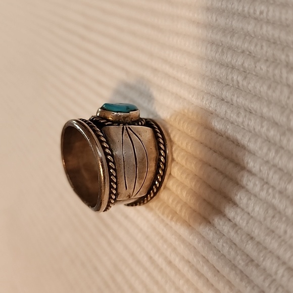 Metal turquoise ring - Picture 4 of 6